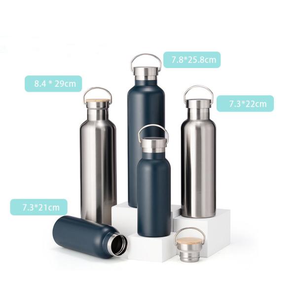 Stainless Steel metal water Vacuum Drink Bottle Flask 500ml 750ml Standard Mouth