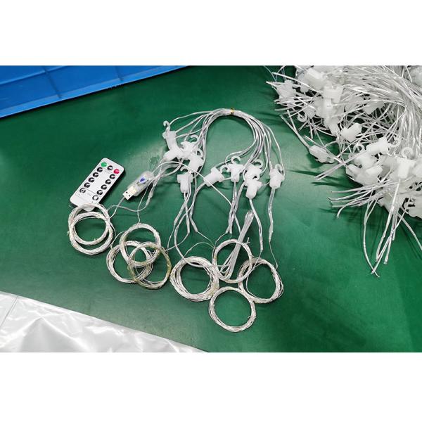 720 LED Super Long Curtain Lights With Remote Control Icicle Style Solar Fairy String Lights