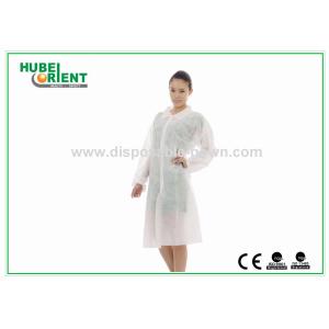 Disposable Protective Nonwoven Lab Coat With Snap Closure