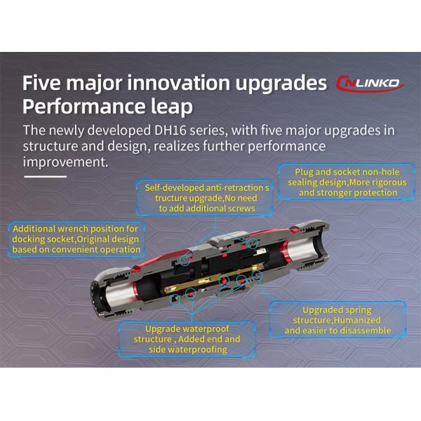 Cnlinko DH 16 Series Locking Screw Type 3 Pin Waterproof Cable Power Plug Connector