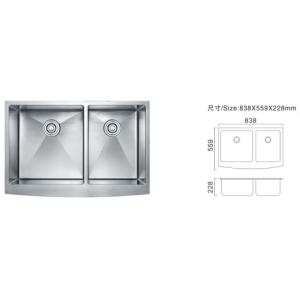 Elegant Double Kitchen Sink American Style Commercial Stainless Steel Sink 810mm