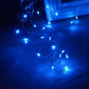 Blue Led Battery Powered Christmas Lights For Office Mini Xmas Tree Decor
