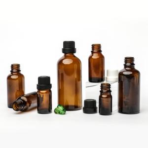 Amber Color Glass Dropper Bottle Printing Painting Hot Stamping Surface