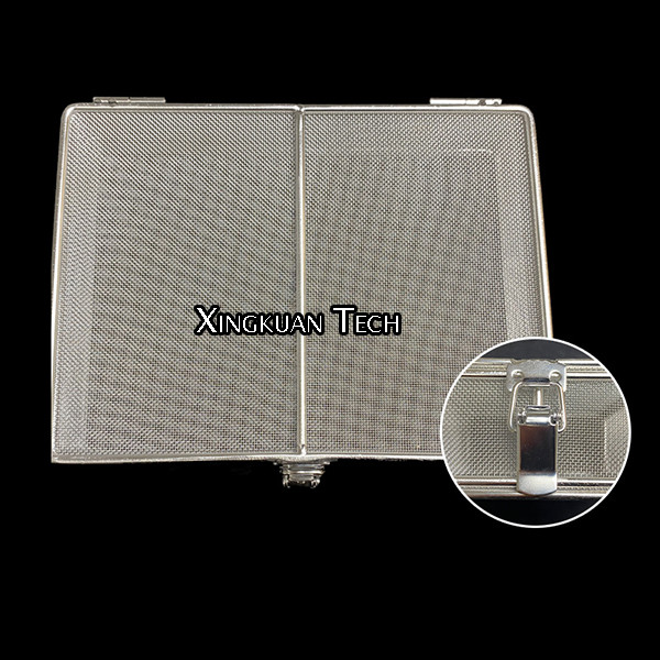 Buy Stainless Steel Electropolished Sterilization Mesh Basket With Locking Lid at wholesale prices