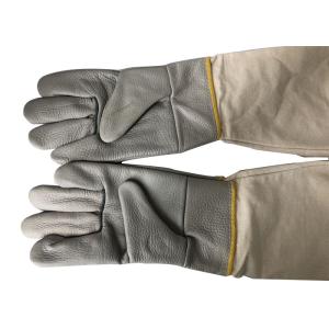 High Quality White Cowskin Bee Glove With Thick Cuff