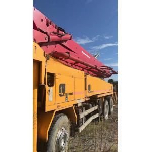 Putzmeister 2005 42m Concrete Pump Truck Mounted Parts and Feeding Height 1400mm