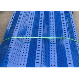 Blue Windbreak Fence Panels Round Hole Design Durable