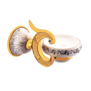 Plated Gold and Painted Soap Holder Bathroom Essentials Wall - Mounted