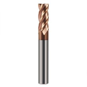 Quality 2-4 Flute Tungsten Carbide End Mill with 55-Degree Flat Bottom and 35° Helix Angle for CNC Machining for sale