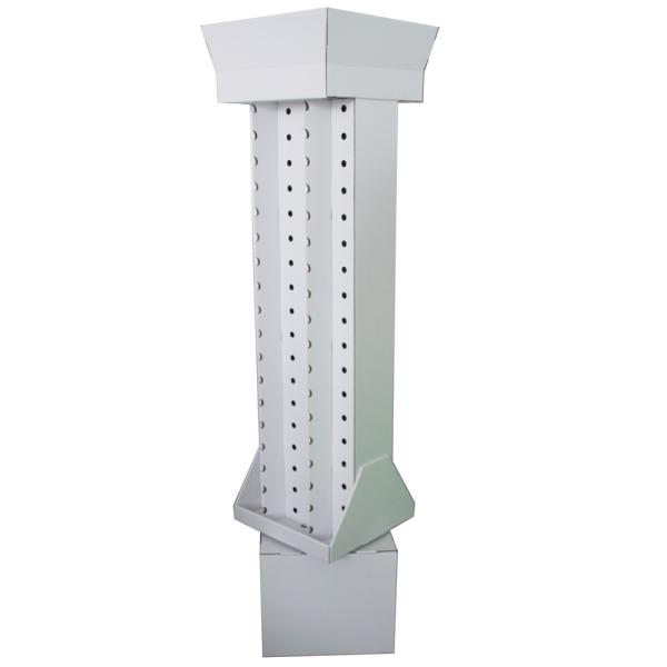 Floor Standing Corrugated Cardboard Display For Sunglasses UV Coating