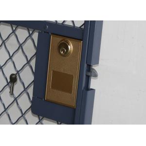 Commercial Wire Mesh Partition Panels Full Height Wire Cage Door 230 Lbs Weight