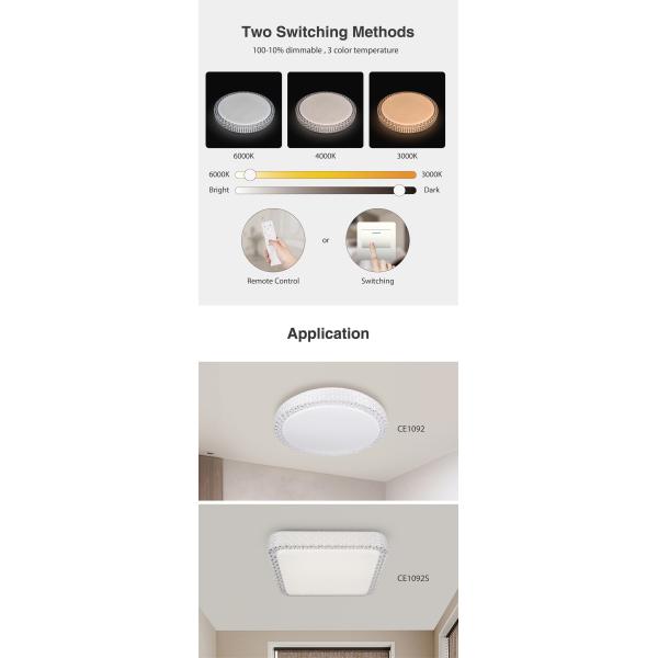 smart ceiling lights, CCT + Dimmable