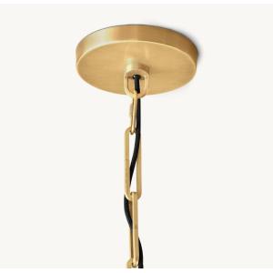 Nickel / Brass / Bronze Grand Dome Pendant Light Adjustable Height