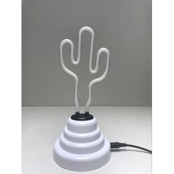 Cactus 5v 60HZ Neon Light Desk Lamp Sculpture Glass 8.5 Kgs Custom