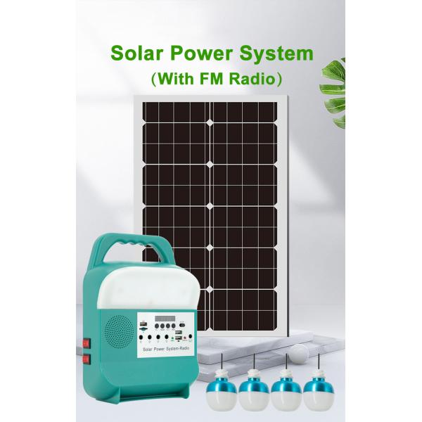Mini Portable Solar Home Lighting Energy System Mp3 For Outdoor Aluminium Alloy
