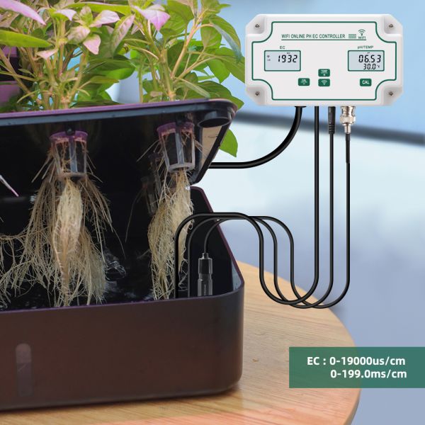 Digital pH Meter with 0-19000us/cm EC Range 0.00-14.00pH Range and 0°-50℃ Temperature Range for Accurate Water Quality Testing