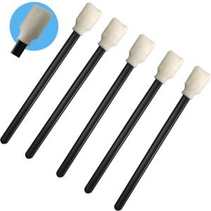 Quality Dustless Cleanroom Rectangular Foam Tip Swab With Black Handle for sale