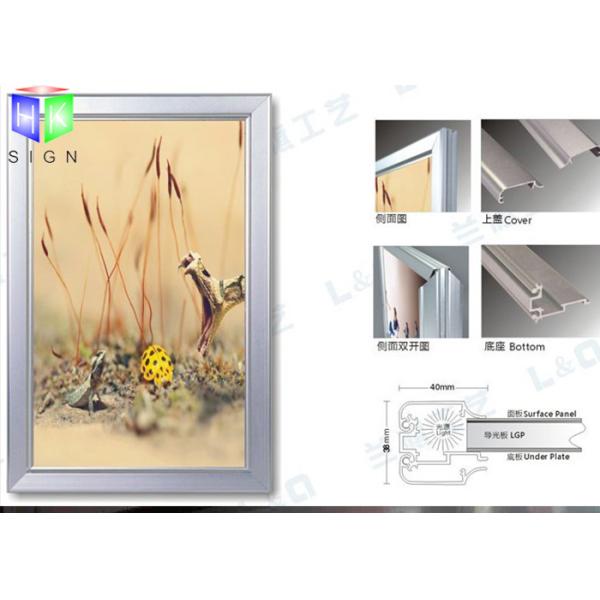 Extrusion Metal Snap Frame LED Light Box Edge Lit Acrylic Sheet For Menu