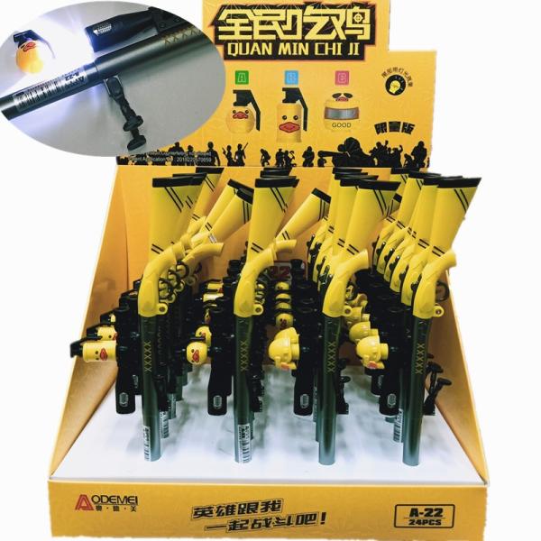 Gel-Ink Toy Gun Shape Writing Pens for Stationery 0.38mm Black Ink 240M Writing Length