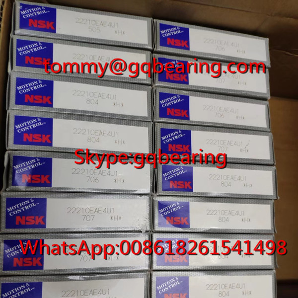 Gcr15 Steel Material NSK 22210EAE4U1 Spherical Roller Bearings 50 * 90 * 23 mm