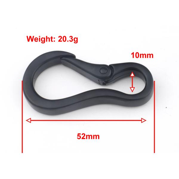 Fashion Style Bag Snap Hook 10mm Inner Size Black Color For Handbags