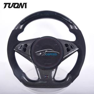 China Matte Carbon Fiber Steering Wheel Bmw M5 E60 Sports Alcantara 350mm Auto Parts on sale