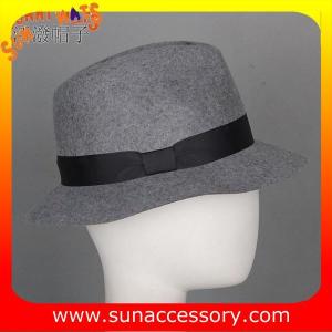 T8981177 Sun Accessory customized fashion winner 100% wool felt fedora hats,