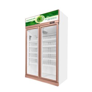 Eco Friendly Commercial Vertical Glass Display Coolers For Beverage