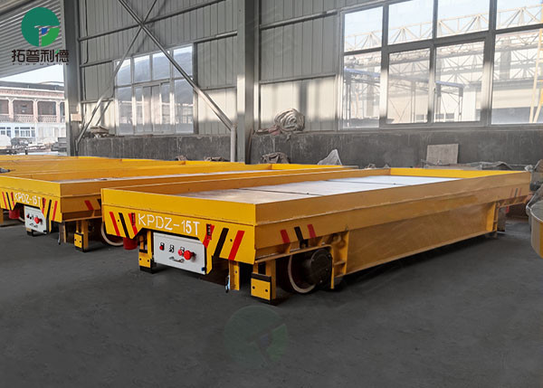 Buy 35T Transfer Electric Conducting Rail Self Propelling Flat Trolley at wholesale prices