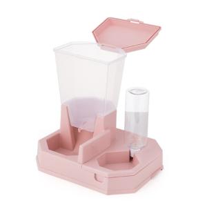 Auto Gravity Pet Feeder Non Spill Water Dispenser 2 In 1