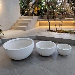 Fiber Clay Planters For Garden Durable And Modern Design