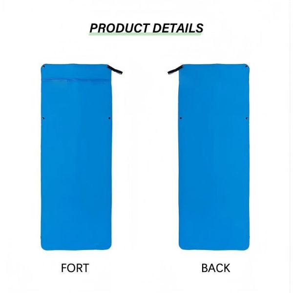 Custom Prints Logo Sports Fitness Workout Towels Microfiber Swimming Microfiber Gym Towel With Zipper Pocket