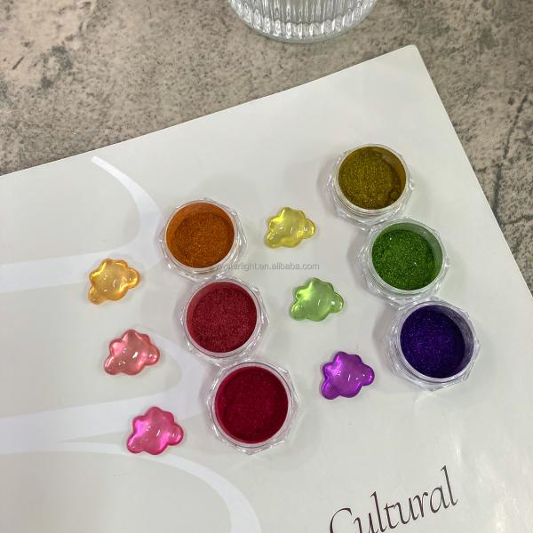 Nail glitters magic mirror powder super bright ultra-fine Aurora chrome nail powder powder golden red green nail decoration
