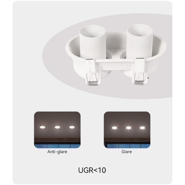 Customizable Anti-Glare GU10 Recessed Spotlight Frame Designed For Commercial Spaces