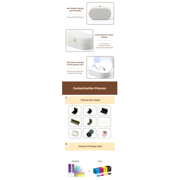 Custom Velvet Ring Box Packaging For Wedding And Engagement Jewelry