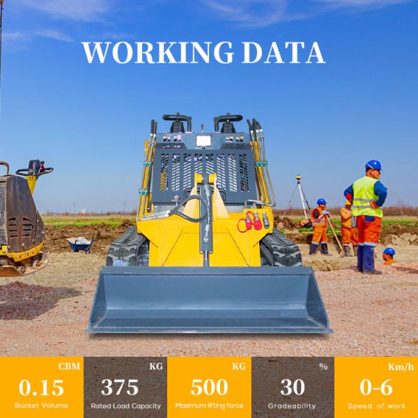 Versatile Mini Skid Steer Drive Loader with Crawler Tracks Efficient for Garden & Industrial Applications