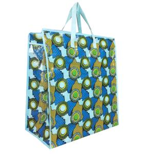 bopp laminated new designs pp woven shopping bag with double zip puller