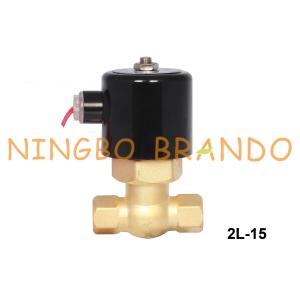 China 2L-15 1/2 Inch Steam Control Brass Electric Solenoid Valve 24V 220V on sale
