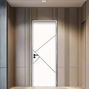 Waterproof WPC Hollow Door With Glass Decoration For Kitchen And Bathroom