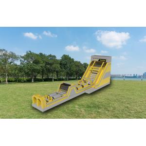 Yellow Large Toxic Rush Inflatable Obstacle Course With Challenge