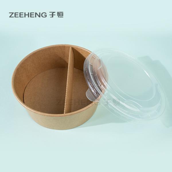 Buy Recyclable Disposable Divided Plastic Plates With 25 Oz Paper Salad Bowls at wholesale prices