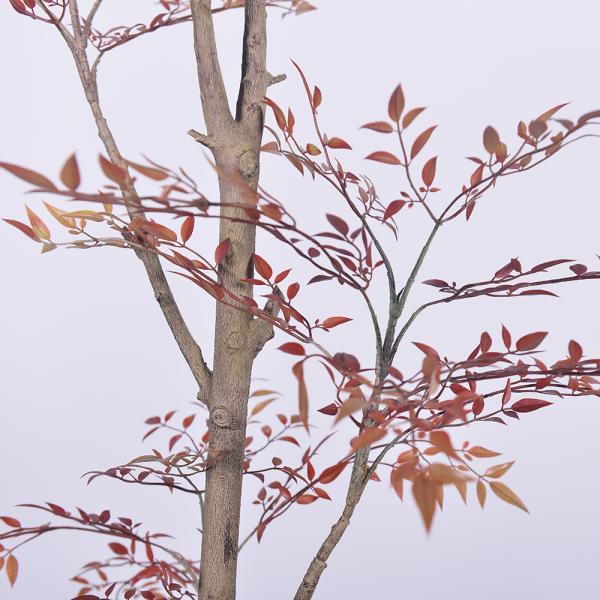 Wholesale Bonsai Red Green Variegated Artificial Plant Nandina Greenery Silk Heavenly Bamboo For Home Garden Outdoor Decor