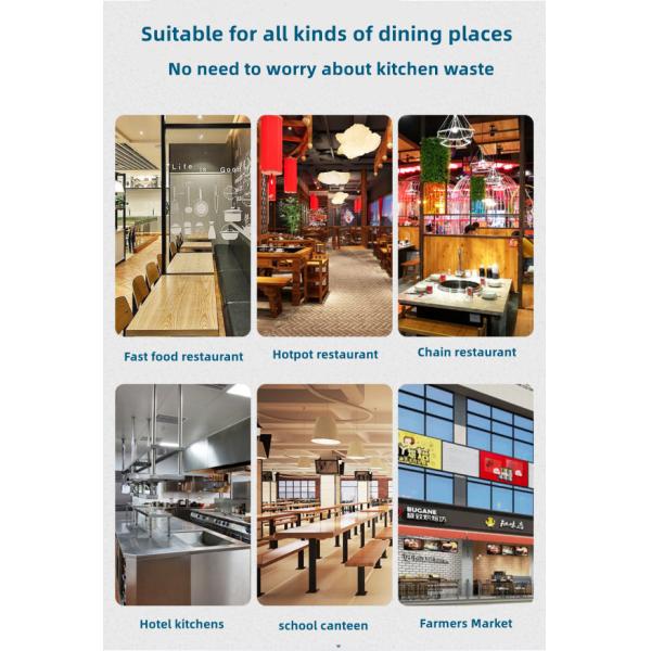 Commercial Kitchen Rubbish Disposal Machine Kitchen Garbage Processor Food Waste Grinder