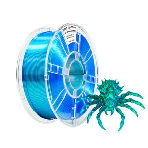 PLA+Silk Dula Color 3D Printing Filament 1.75MM Blue Green PLA+ Filament 1000g
