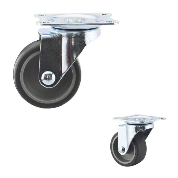 Buy Swivel Rubber Light Duty Casters 66lbs Single Wheel Capacity at wholesale prices