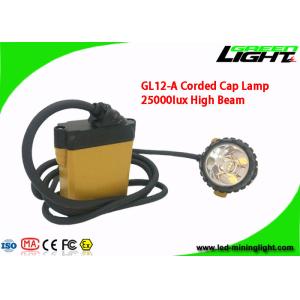 Quality Coal Mining Cap Lights Hard Hat 10.4AH IP68 25000lux High Beam With 2A Charger for sale