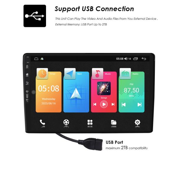 Carditai Android 10 QLED Car Audio 2 32G Head Unit with Built-in GPS and 9/10inch Screen