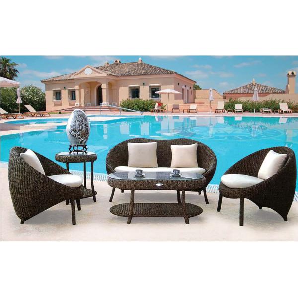 Buy YLX-RN-035 Black PE Rattan Single and Double Seater with Table for Outdoor used at wholesale prices