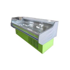 Commercial Open Glass Fresh Meat Showcase Deep Freezer Dynamic Cooling