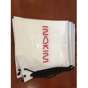 PE Printed Rope Single Shoulder Plastic Drawstring Backpack For Clothes , Gifts